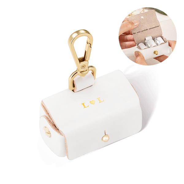 Personalisierte Leder Ringträger Tasche für Hundehalsband mit Initiale Text Gravur Ringbox Heiratsantrag Hochzeit Party Geschenk für Brautpaar