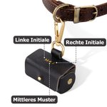 Personalisierte Leder Ringträger Tasche für Hundehalsband mit Initiale Text Gravur Ringbox Heiratsantrag Hochzeit Party Geschenk für Brautpaar