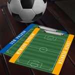 Personalized Soccer Field Acrylic Dry Erase Clipboard with Text and Low Profile Clip End of Season Appreciation Gift for Coach Trainer Teacher