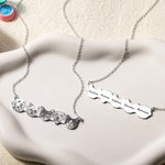 Personalized Engraved 1-6 Pet Portraits Necklace with Names Dainty Dog Cat Mom Jewelry Birthday Memorial Gift for Women Pet Lovers