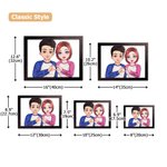 Personalised Heart Gesture Cartoon Character Name Wooden Portrait Frame with Stand Home Decor Valentine's Day Anniversary Gift for Couple