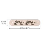 Personalisierte „Made by“ PU-Leder Häkel Strick Etiketten 10er Set mit Namen und Nieten Strickwaren Zubehör Geschenk für DIY Stricker Nähliebhaber