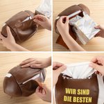 Personalisierte American Football PU-Leder Taschentuch Box Abdeckung mit Logo Nummer Haus Tisch Deko Geburtstag Team Geschenk für Sportliebhaber