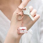 Personalisierter Öffnbarer LOVE MAIL Briefkasten Schlüsselanhänger mit Staße Text Gravur Liebesbrief Valentinstag Jahrestag Geschenk für Paare