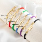Personalisiertes Einzigartiges Hebräisches Armband mit Namen und Verstellbarer Schnur Geburtstag Bat Mitzvah Geschenk für Damen Herren