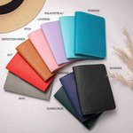 Personalisierte Herz Flugroute PU-Leder Reisepasshülle und Gepäckanhänger mit Namen und Text Reise Essentials Geschenk für Urlaub- und Reiseliebhaber