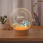 Personalisiertes Wal Seepferdchen Meerestiere LED-Nachtlicht mit Namen Holz-Basis Haus Dekoration Babyparty Geburtstag Geschenk für Jungen Mädchen