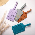 Personalisierte Herz Flugroute PU-Leder Reisepasshülle und Gepäckanhänger mit Namen und Text Reise Essentials Geschenk für Urlaub- und Reiseliebhaber