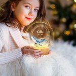 Personalisiertes Wal Seepferdchen Meerestiere LED-Nachtlicht mit Namen Holz-Basis Haus Dekoration Babyparty Geburtstag Geschenk für Jungen Mädchen