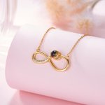 Personalized Simplicity Infinity Symbol Photo Projection Necklace Anniversary Birthday Mother's Day Gift for Women
