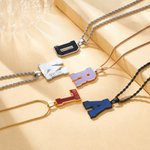 Personalised Multicolor Enamel Initial Necklace with Name Birthday Anniversary Gift for Family