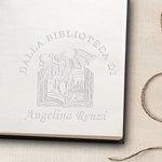 Timbro a secco personalizzato Non sono un Topo di Biblioteca ma il Drago dei Libri regalo perfetto per gli amanti dei libri