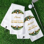 Toalla de Golf Absorbente Personalizada con Texto y Clip para Colgar Accesorios Deportivos Regalo de Cumpleaños para Amante de los Palos de Golf