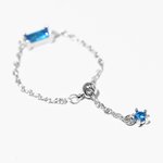 Personalized Dainty Birthstone Adjustable Chain Ring with Greeting Card Birthday Anniversary Gift for Women