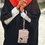 Personalised Cartoon Graduation Hat Bear Floral Leather Tri-folded Wristlet Wallet with Name and Card Holder Birthday Graduation Gift for Graduates