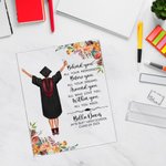 Personalisierte alle Ihre Träume um Sie herum Blume Acryl Plaque Home Dekoration Klasse von 2025 Graduierung Geschenk