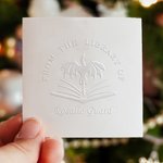 Personalized I'm Not A Bookworm I'm A Book Dragon Book Embosser Stamp From The Library of Dragon Gift for Book Lover