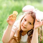 Personalised Multicolour Easter Egg Bunny Wooden Hunt Tokens Set with Engraved Text Set of 10 Basket Stuffers Holiday Party Gift for Family Kids