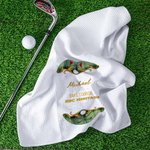 Toalla de Golf Absorbente Personalizada con Texto y Clip para Colgar Accesorios Deportivos Regalo de Cumpleaños para Amante de los Palos de Golf