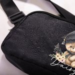 Chapeau de fin d'études personnalisé Ours floral imperméable à l'eau Sac de taille avec sangle ajustable Cadeau d'anniversaire de fin d'études pour les diplômés