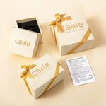 Personalized Dainty Birthstone Adjustable Chain Ring with Greeting Card Birthday Anniversary Gift for Women