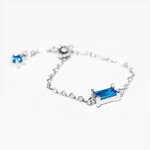 Personalized Dainty Birthstone Adjustable Chain Ring with Greeting Card Birthday Anniversary Gift for Women