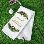Toalla de Golf Absorbente Personalizada con Texto y Clip para Colgar Accesorios Deportivos Regalo de Cumpleaños para Amante de los Palos de Golf