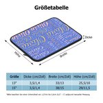 Personalisierte Bunte Wortwolken Laptoptasche mit Namen Notebook Laptop Hülle Geburtstag Geschenk für Damen Herren