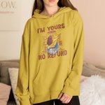 Personalized I Am Yours No Refund Hoodie with Names Valentine's Day Anniversary Gift for Couple
