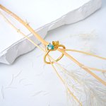 Gepersonaliseerde sierlijke dubbele hart geboortesteen ring verjaardag verjaardag moederdag cadeau voor vrouwen