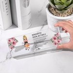 Plaque de bureau en acrylique avec citation amusante Anniversaire Bureau Promotion Cadeau pour collègues Dirigeants