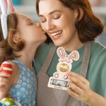 Gepersonaliseerde schattige boog Bunny houten Pasen geld chocolade houder ornament met gegraveerde naam Holiday Basket Stuffers Verjaardagscadeau voor kinderen