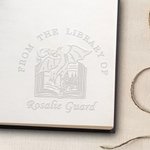 Personalized I'm Not A Bookworm I'm A Book Dragon Book Embosser Stamp From The Library of Dragon Gift for Book Lover