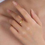 Personalisierte niedliche Katze Hund Kaninchen Linie Zeichnung Tier Ring mit eingraviertem Namen zierlichen Schmuck Geburtstag Jahrestag Geschenk für Frauen