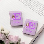 Personalised Cartoon Graduate Initial Magnetic Bookmark Clip with Name Birthday Graduation Gift for Book Lover Bookworm