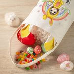 Personalized Rainbow Eggs Bunny Costume Cartoon Character Basket with Name Easter Party Birthday Gift for Boys Girls