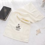 Personalized Praying Hands Embroidered Super Absorbent 100% Cotton Towel with Name Daily Use Religious Baptism Gift for Pastor Christian
