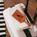 Etiquette de bagage personnalisée en cuir PU avec nom Accessoires de voyage Cadeau de fin d'études pour les amis et les enfants