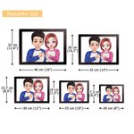 Gepersonaliseerde Hartgebaar Cartoonfiguur Naam Houten Portret Fotolijst met Standaard Woondecoratie Jubileum Valentijnsdag Cadeau voor Koppels