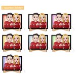 Gepersonaliseerde Hartgebaar Cartoonfiguur Naam Houten Portret Fotolijst met Standaard Woondecoratie Jubileum Valentijnsdag Cadeau voor Koppels