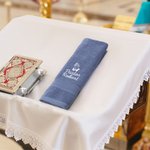 Personalized Praying Hands Embroidered Super Absorbent 100% Cotton Towel with Name Daily Use Religious Baptism Gift for Pastor Christian