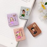 Personalized Cartoon Graduate Birth Flower Magnetic Leather Bookmark with Name Birthday Graduation Gift for Book Lover Bookworm