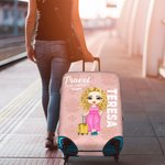 Funda de maleta personalizada 'Solo chica/chico que quiere viajar'  para maletas de 18-32 pulgadas con cremallera regalo para amantes de los viajes 