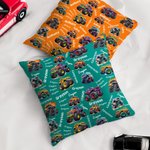 Personalized Cartoon Truck Off-road Vehicle Design Name Cloud Soft Throw Pillow Cover Home Decor Birthday Gift for Family Kids