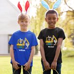 Personalized Bunny Ear Cartoon Character Excavator Easter Eggs 100% Cotton Kid T-Shirt with Name Easter Birthday Gift for Boys Girls
