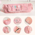 Personalised Stylish Birth Flower Hairdressing Element Portable Hair Tools Travel Bag with Name and Heat Resistant Mat Birthday Gift for Women