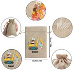 Personalizzato coniglietto personaggio cartoon escavatore uova di Pasqua riutilizzabile coulisse Burlap trattare borsa con nome regalo di festa di Pasqua per i bambini