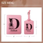 Etiquette de bagage personnalisée en cuir PU avec nom Accessoires de voyage Cadeau de fin d'études pour les amis et les enfants