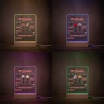 Personalised To My Bestie 2 Birth Flowers 4 Colours LED Night Light with Wood Base Home Desk Decor Birthday Friendship Gift for Sisters Friends