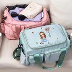 Sac à Bandoulière Personnalisé avec Personnage Fleur et Nom Accessoire de Voyage avec Multi-Compartment Cadeau Anniversaire pour Femme